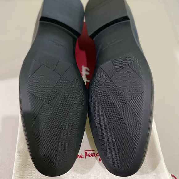 Ferragamo Martin Gancino Penny Loafers Nero Size 9E - Picture 6 of 6